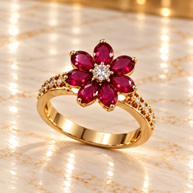 Twin Hearts ring